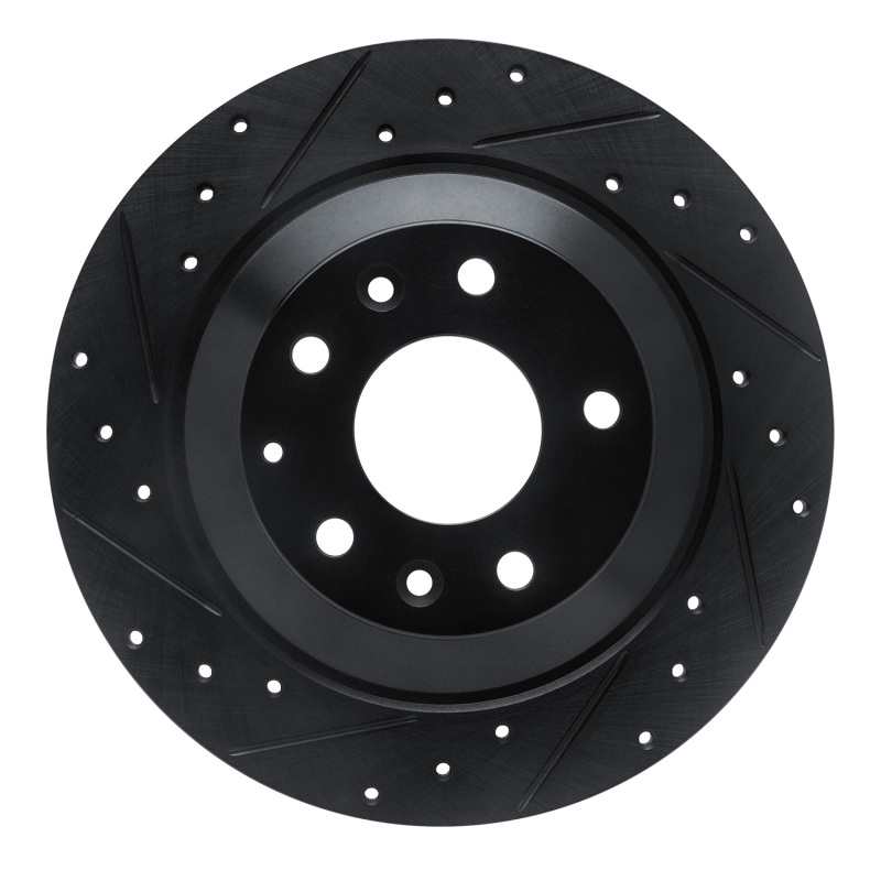 Mazda CX-5 Brake Rotor (1) - Rear Left - R1 Concepts - Drilled & Slotted - Black - `13-`25 Mazda CX-5 Brake Rotor (1) - Rear Left - R1 Concepts - Drilled & Slotted - Black - `13-`25